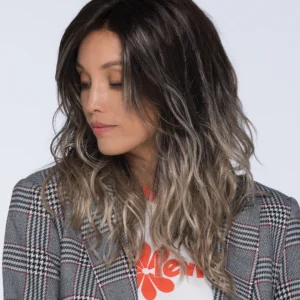 AMERICANO - Dark Brown Base with Medium Golden Brown / Pale Blonde / Platinum Blonde Painted Highlights