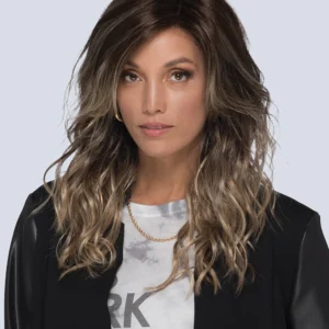 ICEDMOCHA - Light Chestnut Brown Base with Light Brown / Ash Blonde / Golden Blonde Painted Highlights