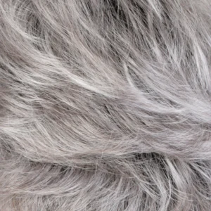 CHROMERT1B - Gray & White with 25% Medium Brown Blend & Off-Black Roots