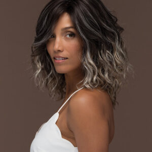 AMERICANO - Dark Brown Base with Medium Golden Brown / Pale Blonde / Platinum Blonde Painted Highlights