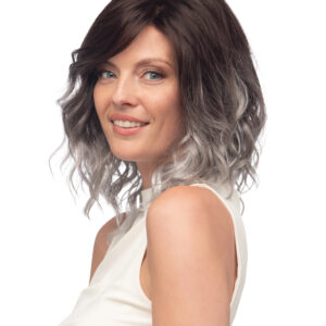 GRAYDIENTSTORM - Dark Brown Roots that Melt into Light Gray & Silver Tones Towards the Ends
