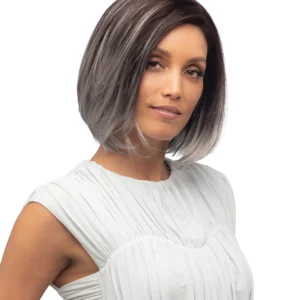 GRAYDIENTSTORM - Dark Brown Roots that Melt into Light Gray & Silver Tones Towards the Ends