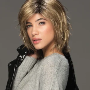 RH12/26RT4 - Light Brown with Chunky Golden Blonde Highlights & Dark Brown Roots