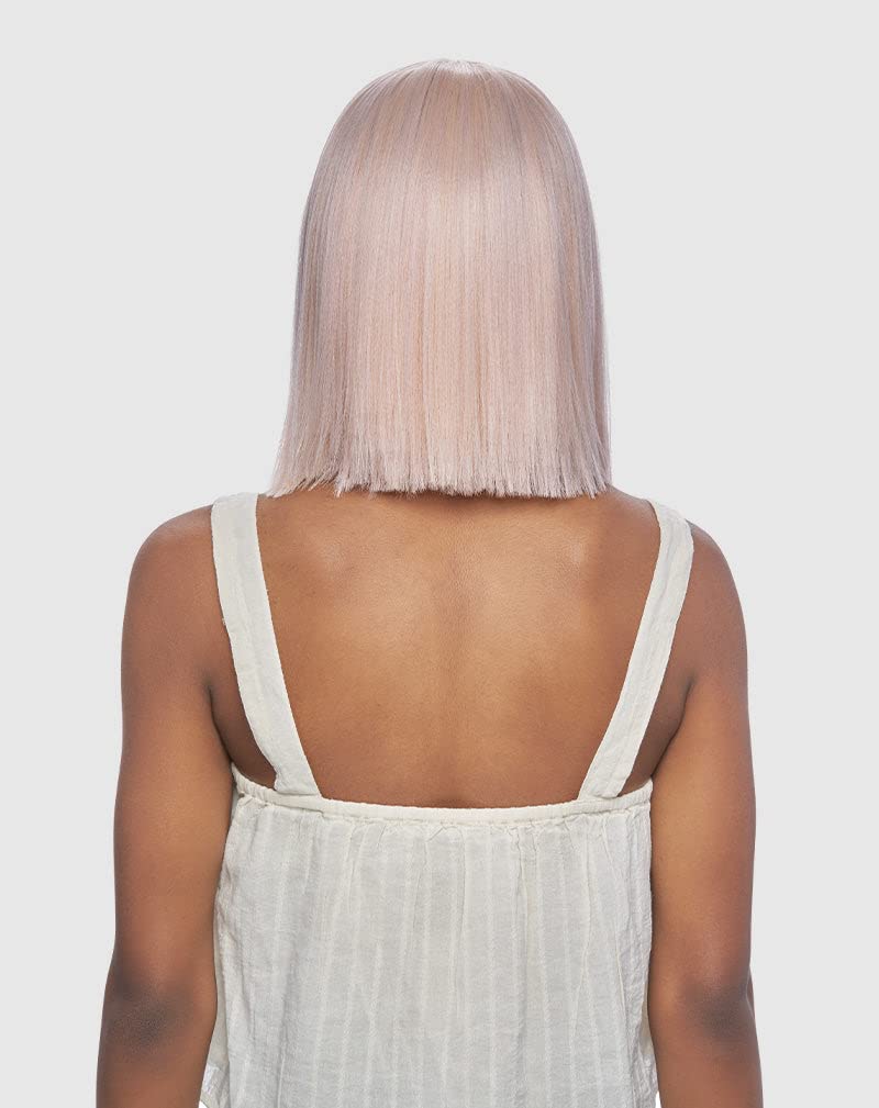 VANESSA Mist HD Lace Deep Middle Part Medium Length Straight Blunt Cut Style Heat Wave Synthetic Wig - MIST IMPRO (1B) - Image 3