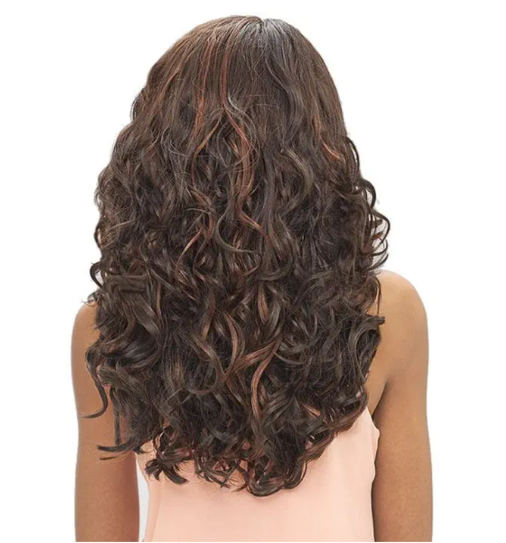 Vanessa Honey C Brazilian Human Hair Blend Lace Front Wig TRCHB MOONBY - Image 4