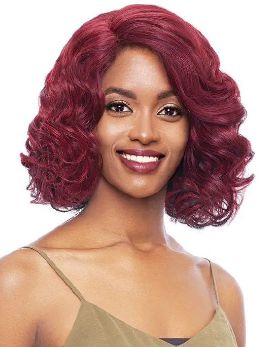 Vanessa Honey-C Brazilian Human Hair Blend Swissilk Lace Front C - Side Part Wig TCHB TYLA