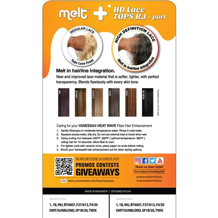 Vanessa Synthetic HD Lace Part Wig - MELT BLINK - Image 4