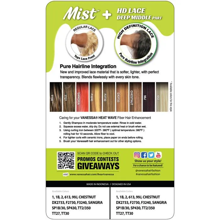 Vanessa Synthetic HD Lace Part Wig - MIST TESA 38 - Image 6