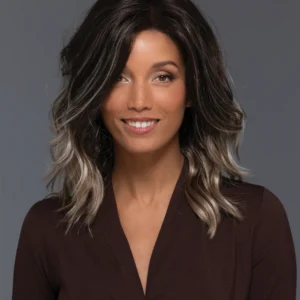 AMERICANO - Dark Brown Base with Medium Golden Brown / Pale Blonde / Platinum Blonde Painted Highlights