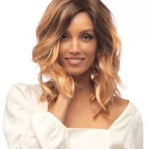 GOLDENGINGER - Golden Brown Roots that Melt into a Soft Ginger Base with Fine Light Blonde Highlights