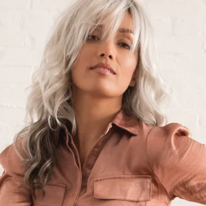 ICYSHADOW - Iced Blonde Dusted with Soft Sand & Golden Brown Roots with Golden Brown Underneath